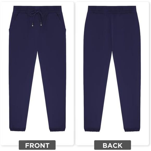 Womens Jogger Sweatpants with Pockets Drawstring Waist Athletic Lounge Pants - Picture 6 of 7